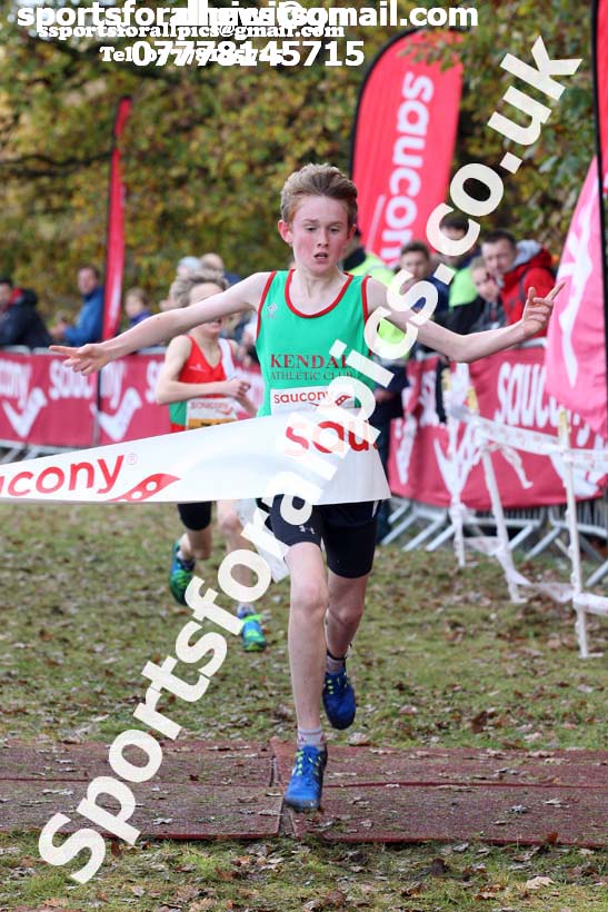 Boys under-13s National Cross Country Relay, Berry Hill Park, Mansfield. Photo:  David T. Hewitson/Sports for All Pics